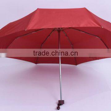 21''*8k fiberglass and aluminum rib 3 Folding umbrella