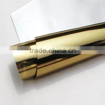Privacy Self Adhesive Reflective solar Gold Window Film for building