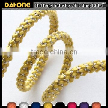 fashion design silver glitter decorative braided polyester rope                        
                                                Quality Choice