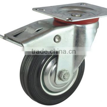 100mm oil-resistant rubber caster with lock for oven
