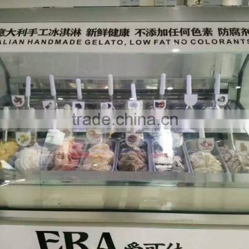 Green&Health commercial gelato freezer popsicle display showcase