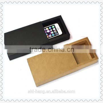 Quality brown black kraft paper drawer match sleeve type boxes packaging with client's logo printed