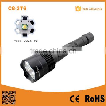 C8-3T6 3T6 3xXM-L T6 Super Bright 5Mode LED Waterproof torch 30W long distance flashlight