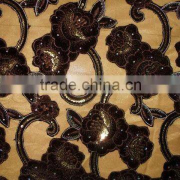 African Velvet Lace Fabric, Handcut Velvet Lace