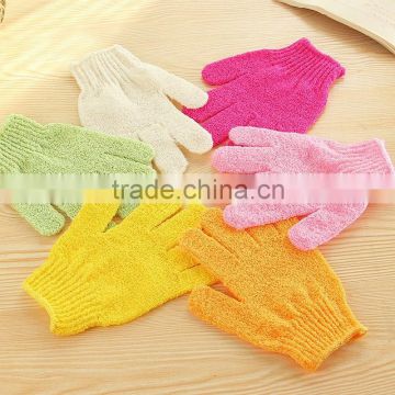 Colorful massage bath gloves