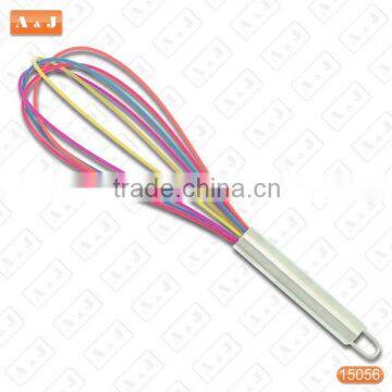 11" Colorful Egg Beater with different sizes Rainbow Egg Whisk