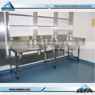 Equipment Used For Dental Floor Mounted Full 304 Stainless Steel bench Lab Furniture Bench