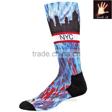 new york city sublimated crew sport basketball socks elite