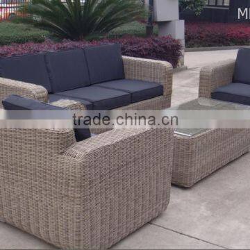 Wicker poly rattan garden sofa furniture- P.E Rattan round garden sofa set