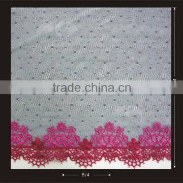 POLYESTER EMBROIDERY DOT TULLE LACE