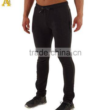 2016 Aidemy skinny fitted trousers custom black jogger pants