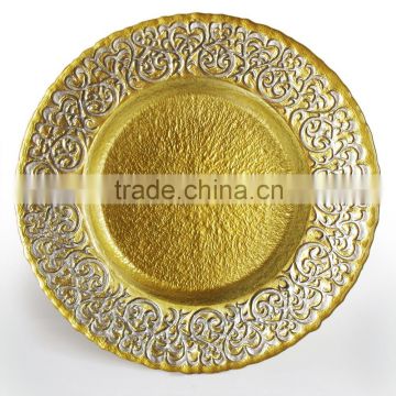 Hot wedding Gold charger plate for sale