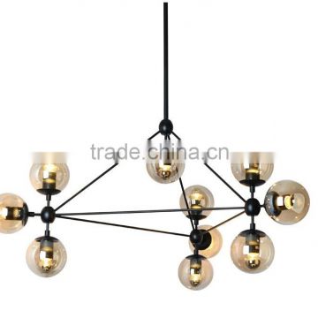 best price and hot sale Simple style black finish 15 light Chandelier UL CE SAA ROHS ZHONGSHAN factory