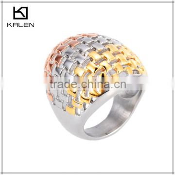 Cheap wholesale fashion 316l stainless steel gold-plating ring