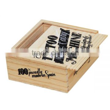 factory sale FSC&SA8000 empty pine wooden jewelry storage gift packing box for christmas decorative