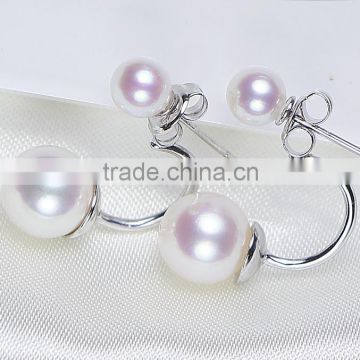 Classical BridalJewelry 925 Sterling Silver Freshwater Pearl Earrings