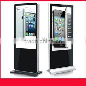 Indoor standing interactive kiosk media LED player with windows7 system