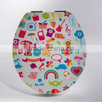 MDF color printed toilet seat covers