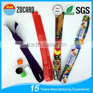 Colorful Printing Polyester RFID Bracelet For Stadiums & Arenas
