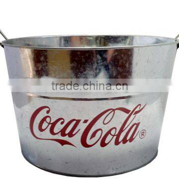 Large Metal Tub Farm Fresh Container Oval steel Bucket Galvanized Bins Ice Buckets For Beer