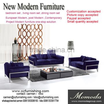JR8018 modern purple velvet fabric sofa 2017 alibaba new living room Italian metal sofa couch
