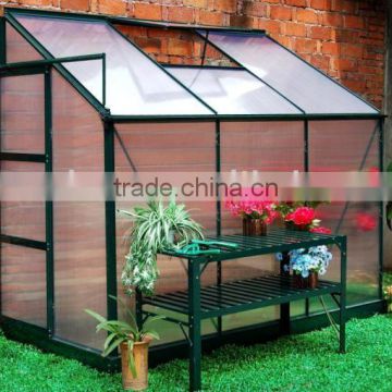 4*6FT good aluminum greenhouse with single sliding door