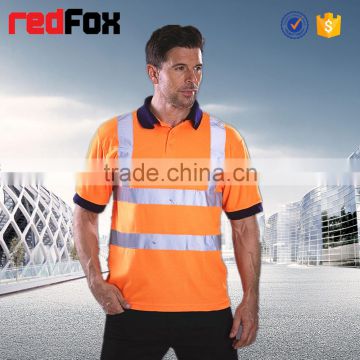 factory price custom new fashion safety reflective man polo t-shirt