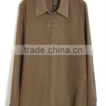 2013 women chiffon formal shirts/china garment