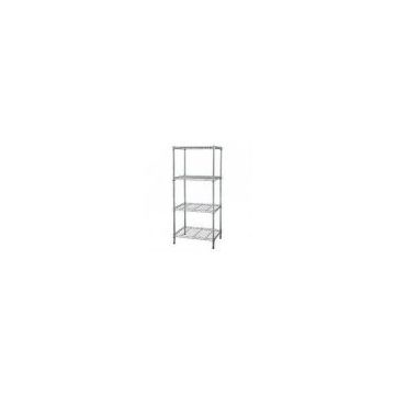 Industrial 4 Tiers Steel Wire Shelving Capacity 800 Lbs, Chrome Finish