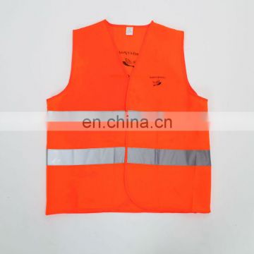 CNSS 100% polyester high visibility fluorescent orange reflective safety vest
