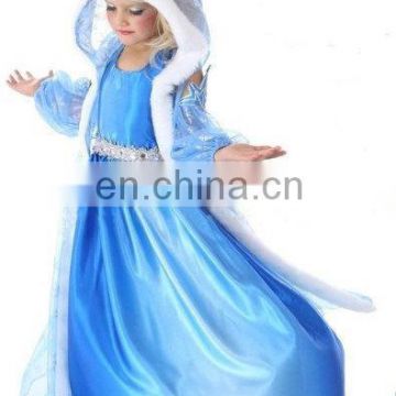 Hot sale elsa cape costume high quality frozen elsa dress wholesale FC2089