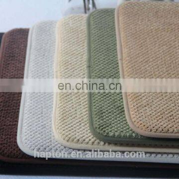 100% polyester anti-slip backing washable memory foam bath rugs