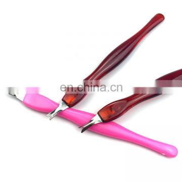 Nail Cuticle Pusher Tool Stainless Steel Head V-shaped blade Cuticle Trimmer Pusher Remover Manicure Pedicure Care Nail Tools
