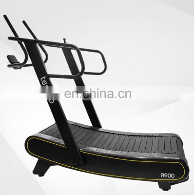 non-motorized running machine air runner Commercial  curved Manual treadmill with Magnetic Resistance