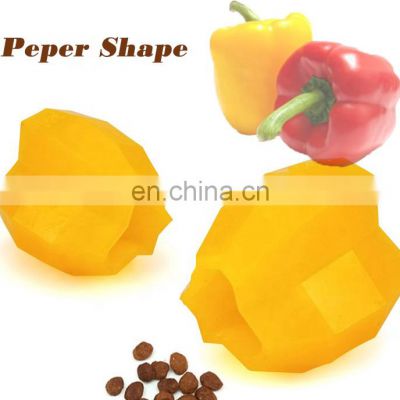 Bell pepper TPR dog chew toy fruit design custom pet toy eco-friendly and non-toxic dog chew and treats toy