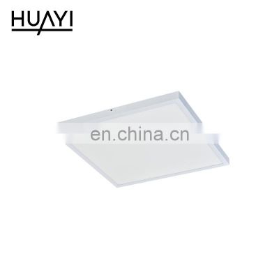 HUAYI Square Aluminum 24w 36w Commercial Square Supermarket Ceiling Surface Indoor LED Panel Light