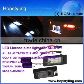 china exporter 24 SMD LED license plate lamp for AUDI Car lights/for Audi A1/ For A6/For TT License plate lamp