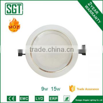 on promotion SMD plastic and aluminum body 9w led downlights fittings