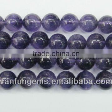 Wholesale 2-20mm polish Natural Amethyst round beads for jewelry