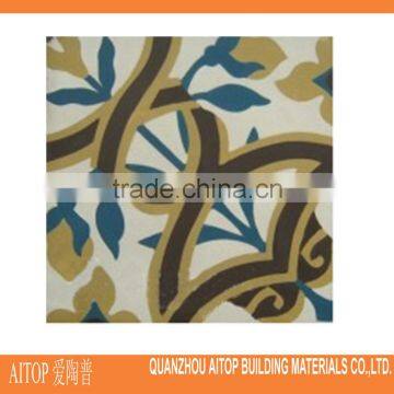 Cement floor tile, colorful interior cement material tiles flat finish flower printing cement tile 200x200mm concrete made tiles                        
                                                                                Supplier's Choice