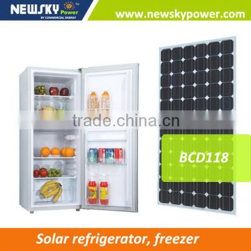refrigerator double supermarket freezer solar electric refrigerator Portable solar freezer
