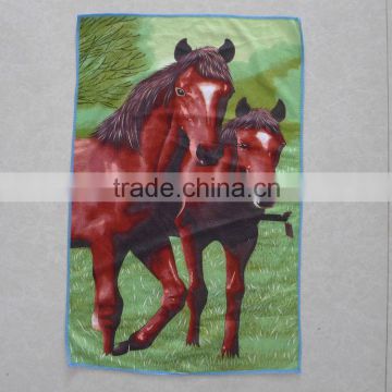 microfiber horse printed tea towel