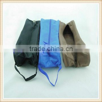 nylon light weight golf shoe bag with wrap around zipper fltf