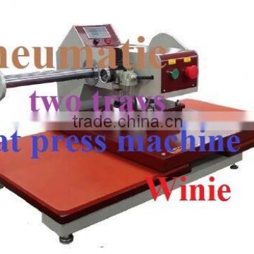Pneumatic double stations heat press machine 40x50cm