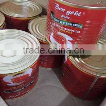 Chinese canned tomato paste 28-30%brix double concentration