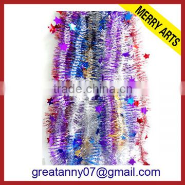 A set colorful party decoration christmas foil tinsel for curtains ornament