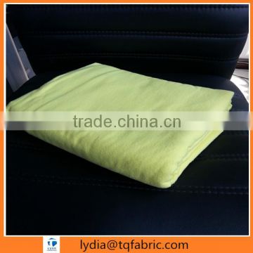 100% cotton yellow color dyed flannel fabric double side brushed 150gsm for cleaning