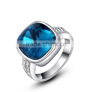 IN Stock Wholesale Gemstone Luxury Handmade Brand Women Metal Ring SKD0374