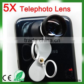 5x telephoto lens for Samsung Galaxy S4 i9500 zoom telescope lens for iphone smartphone Samsung galaxy S4 S3 mini