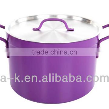 Purple aluminum cookware set for sale / cooking pot